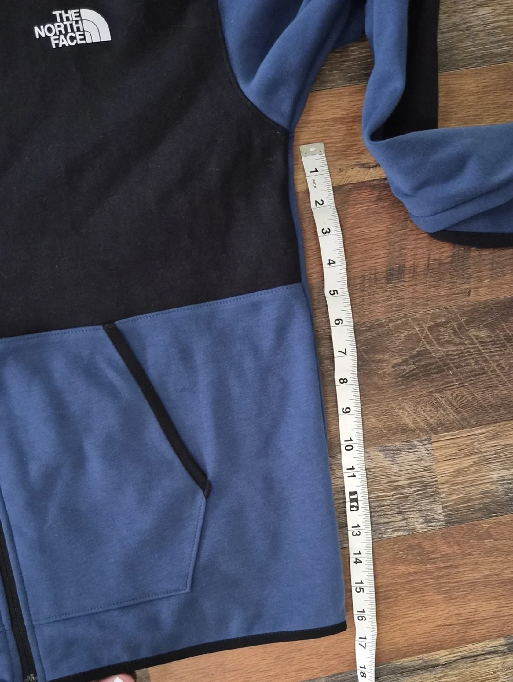 The North Face Two-Tone Black & Blue Full Zip Hoodie L